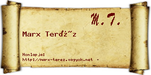 Marx Teréz névjegykártya